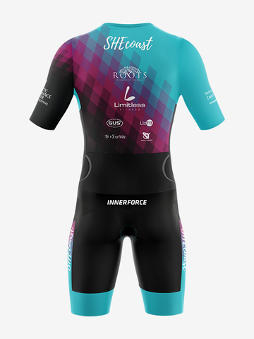 She Coast Oxy Short Sleeve Tri Suit 2.0